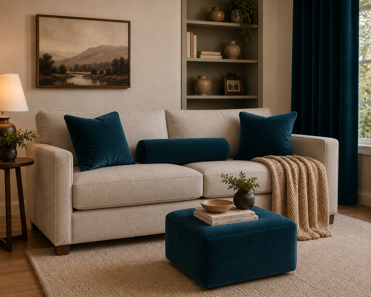 Blue Oasis Velvet | Home Decor