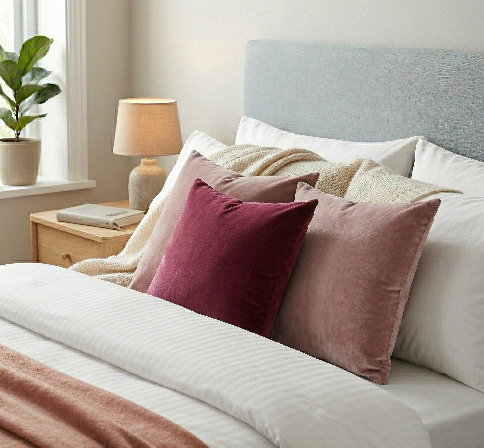 Velvet Square Throw Pillows