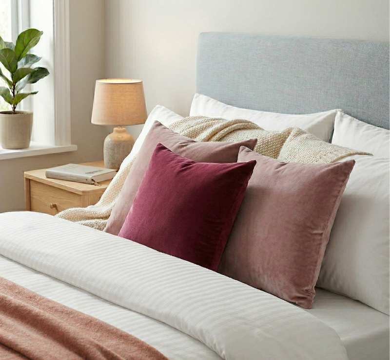 Velvet Square Throw Pillows