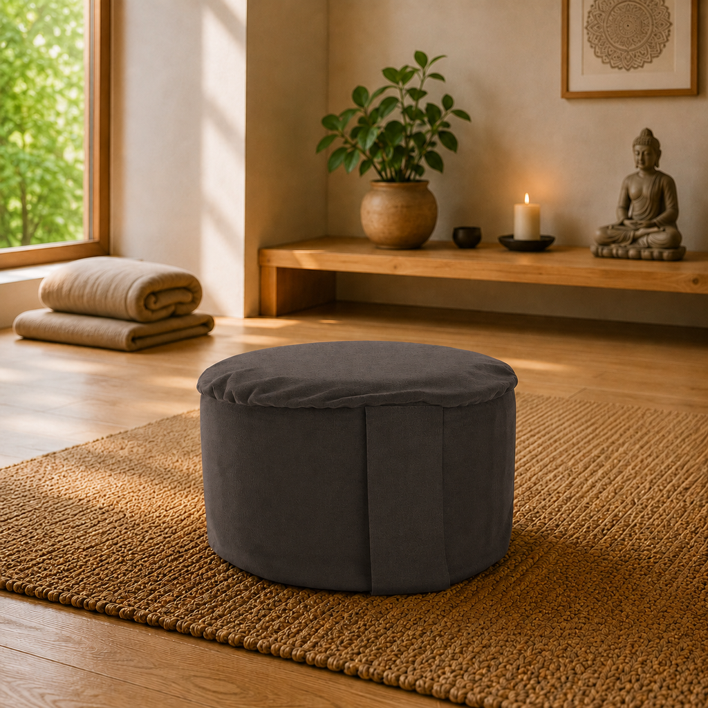 Anchovy Velvet Hi-Zafu Meditation Cushion
