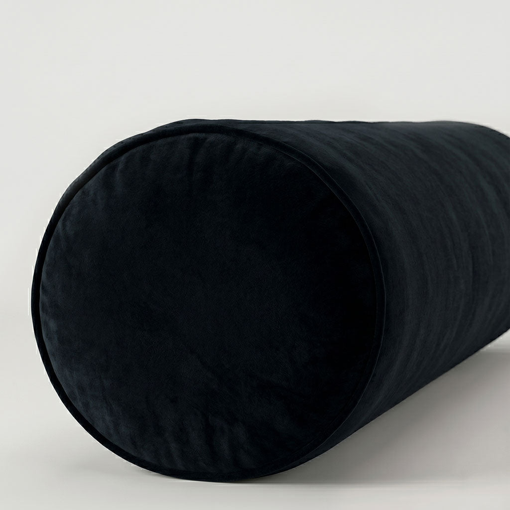 Black Velvet Bolster Pillow
