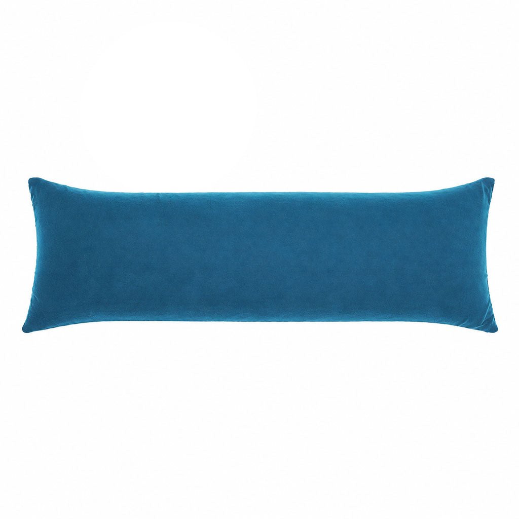 Blue Lagoon Velvet Lumbar Pillow