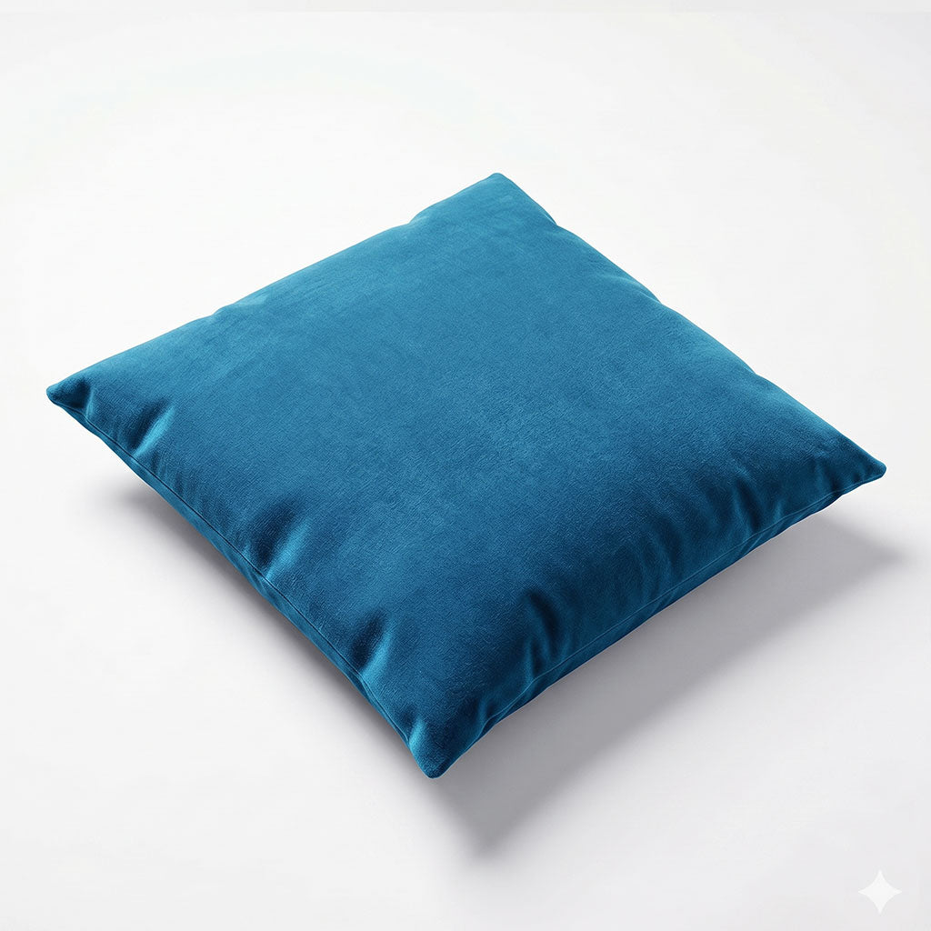 Blue Lagoon Velvet Throw Pillow