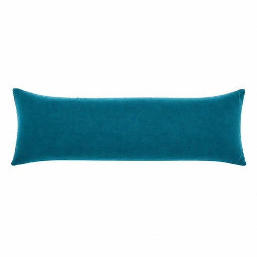Blue Oasis Velvet Lumbar Pillow