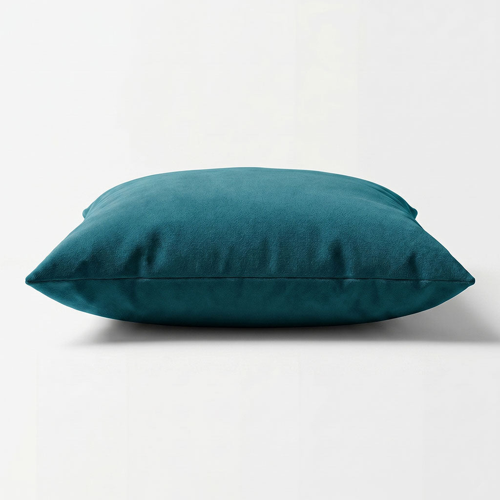 Velvet Throw Pillow in Blue Oasis