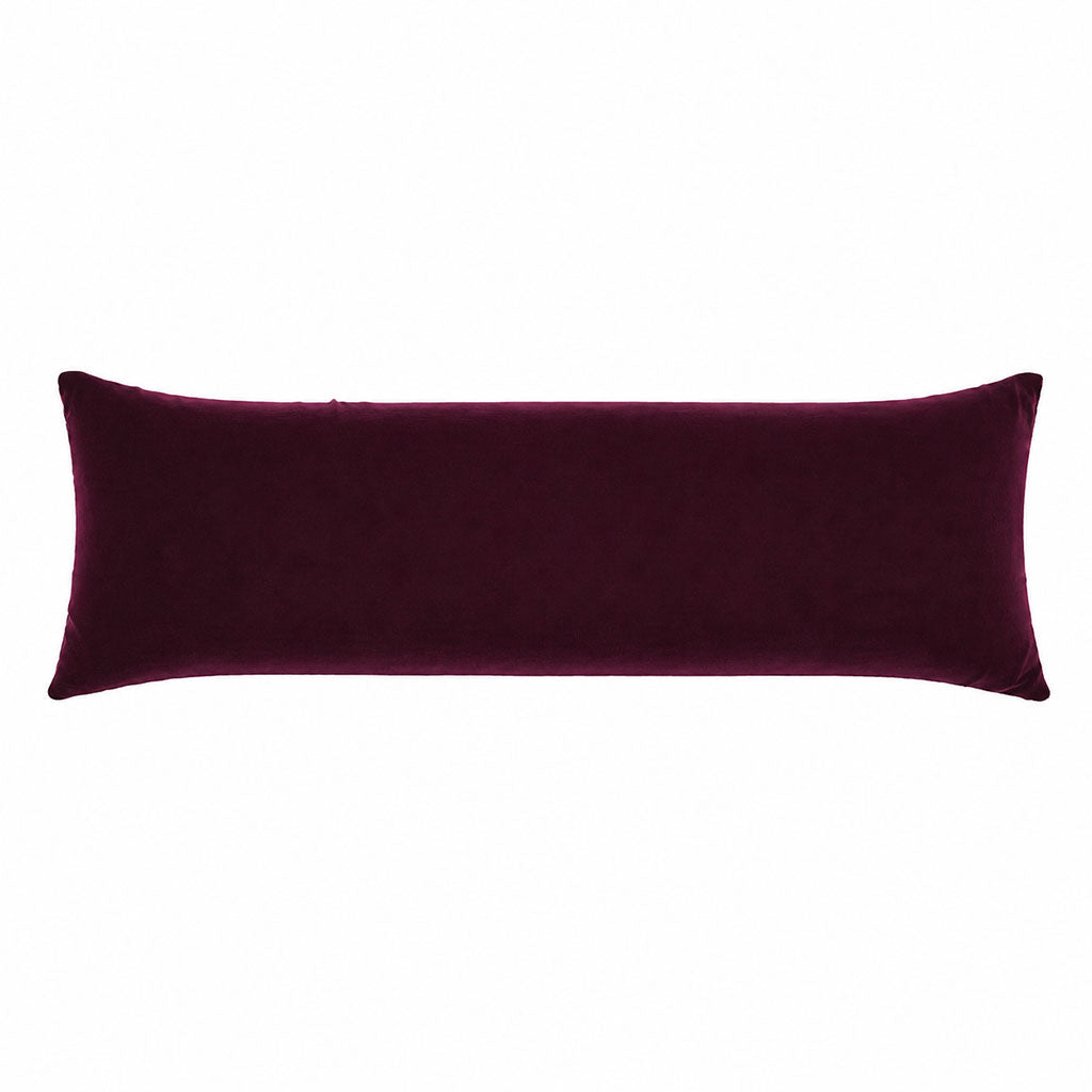 Burgundy Velvet Lumbar Pillow