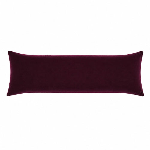 Burgundy Velvet Lumbar Pillow