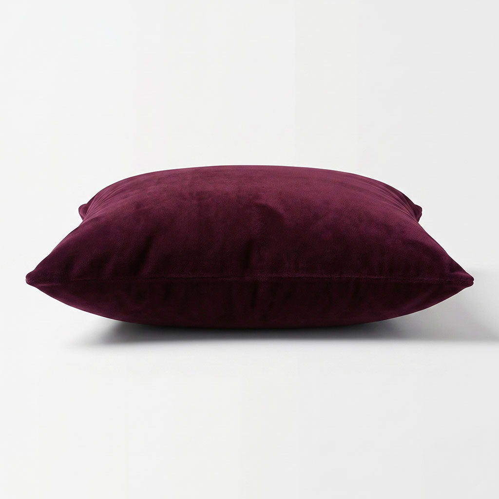 Burgundy Velvet Throw Pillow