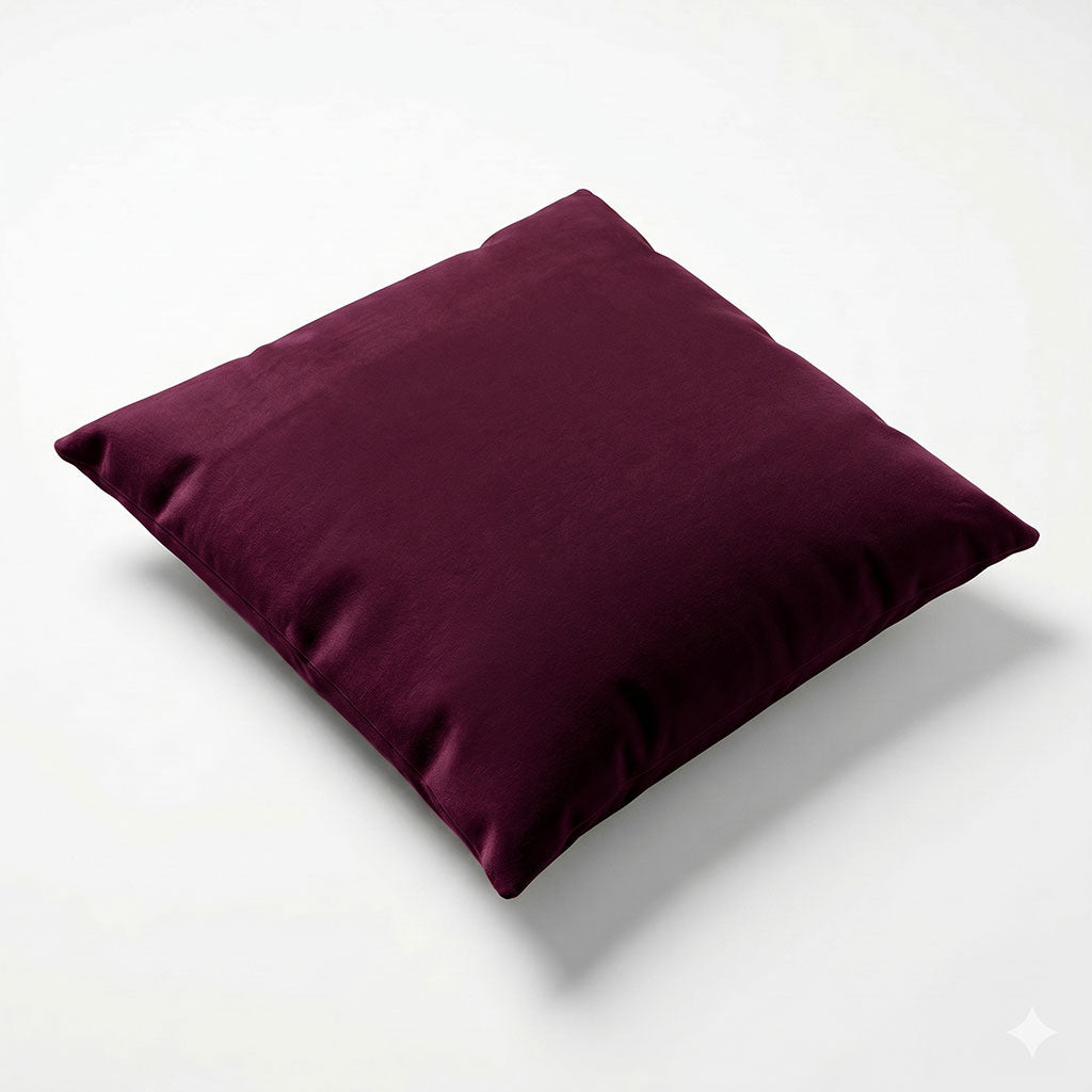 Burgundy Velvet Throw Pillow