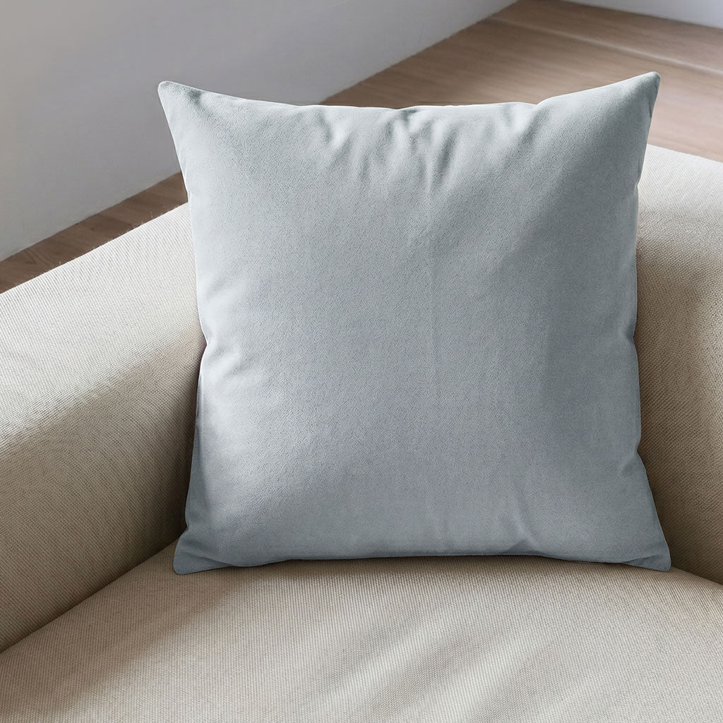 Silver Cloud Velvet Throw Pillow