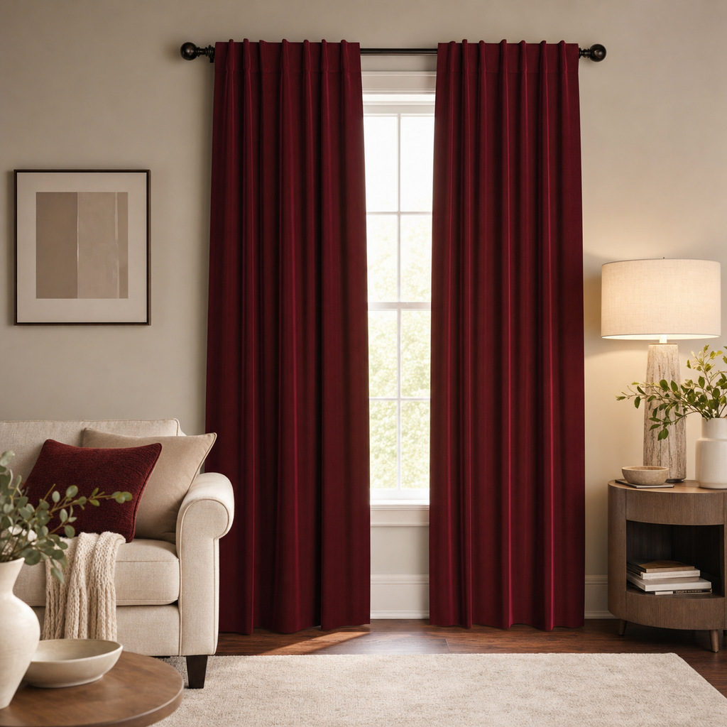 Escarlata Velvet Window Panels