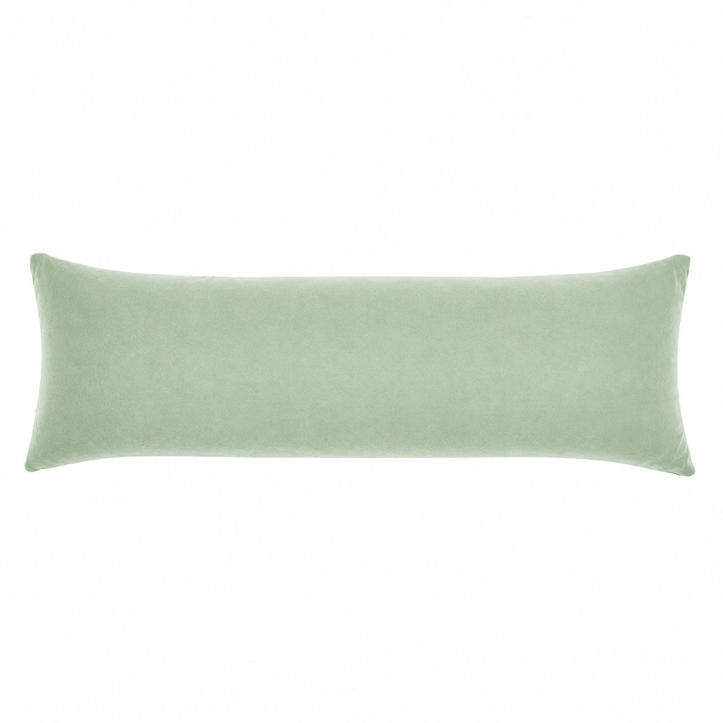 Velvet Lumbar Pillow in Eucalyptus