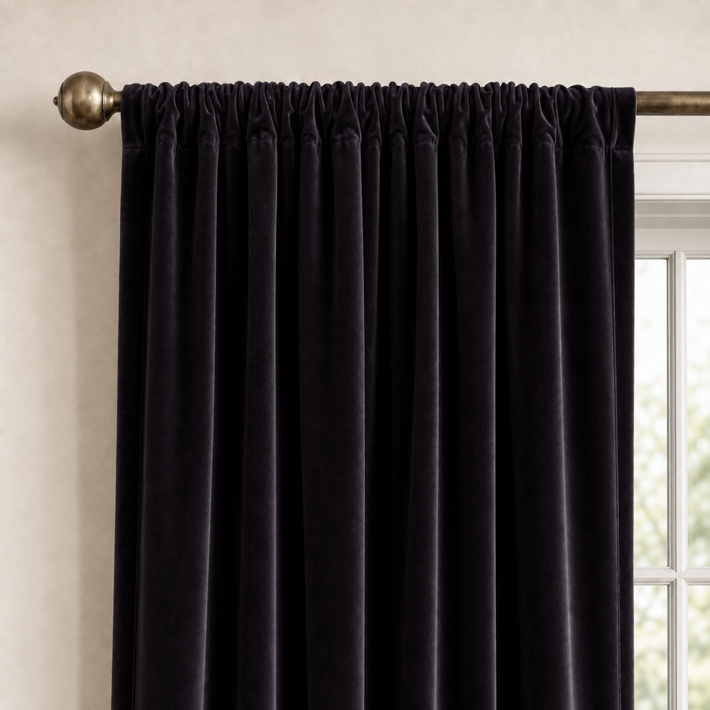 French Roast Velvet Window Panels
