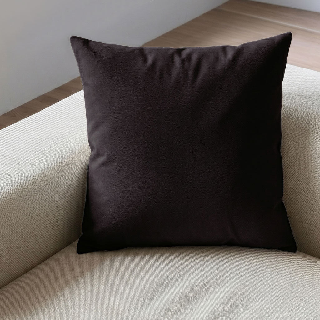 French Roast Velvet Throw Pillow