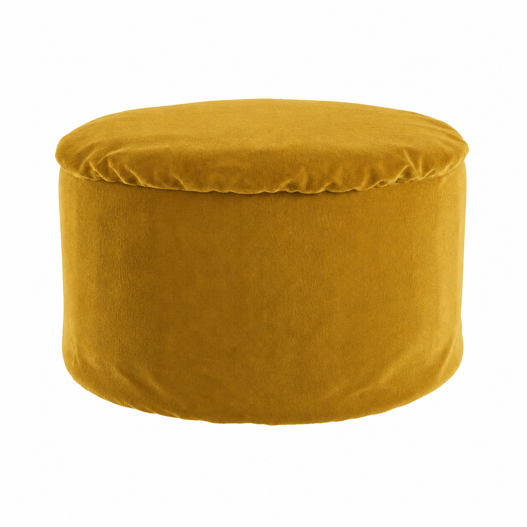 Gold Velvet Hi-Zafu Meditation Cushion