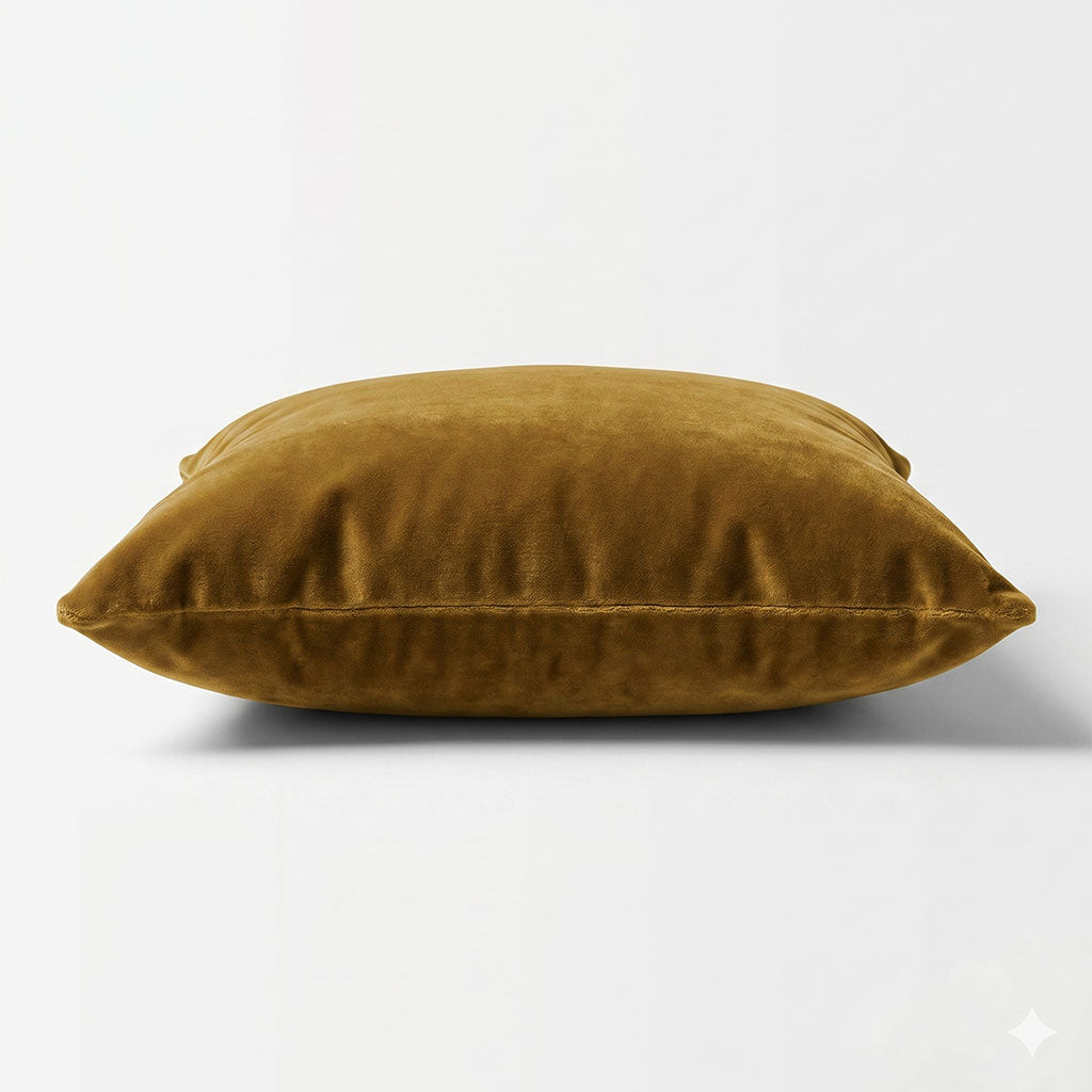 Gold Velvet Throw Pillow