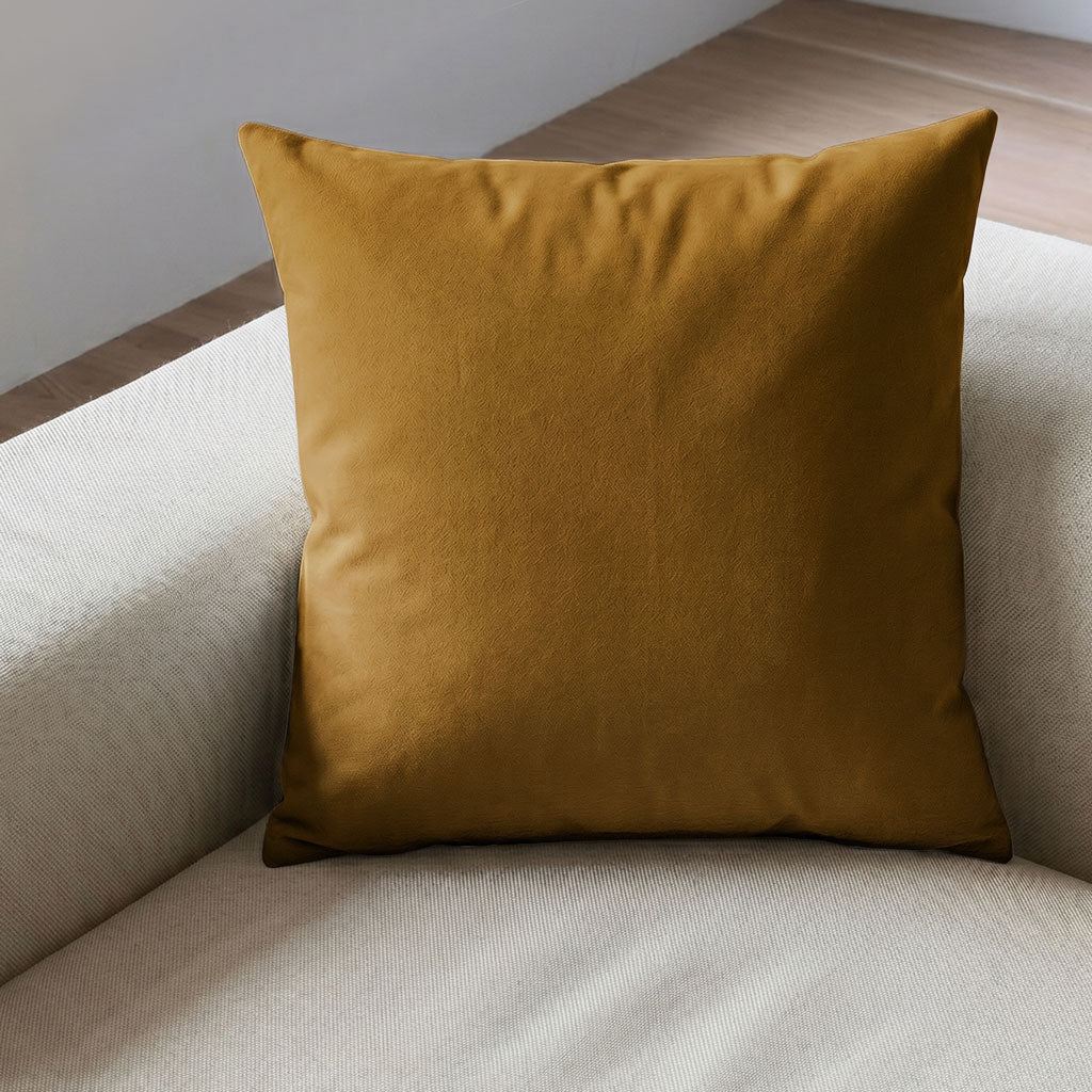 Gold Velvet Throw Pillow