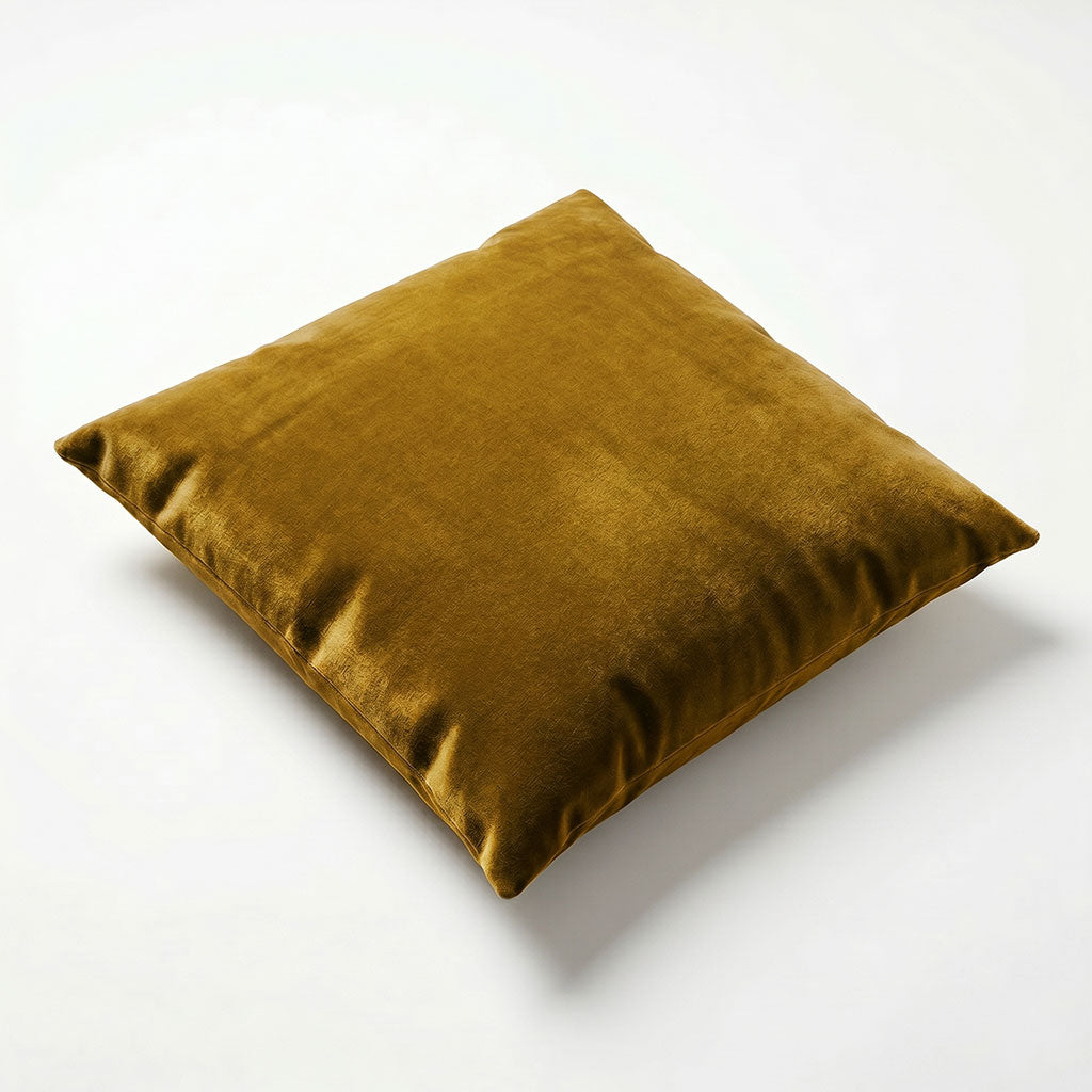 Gold Velvet Throw Pillow