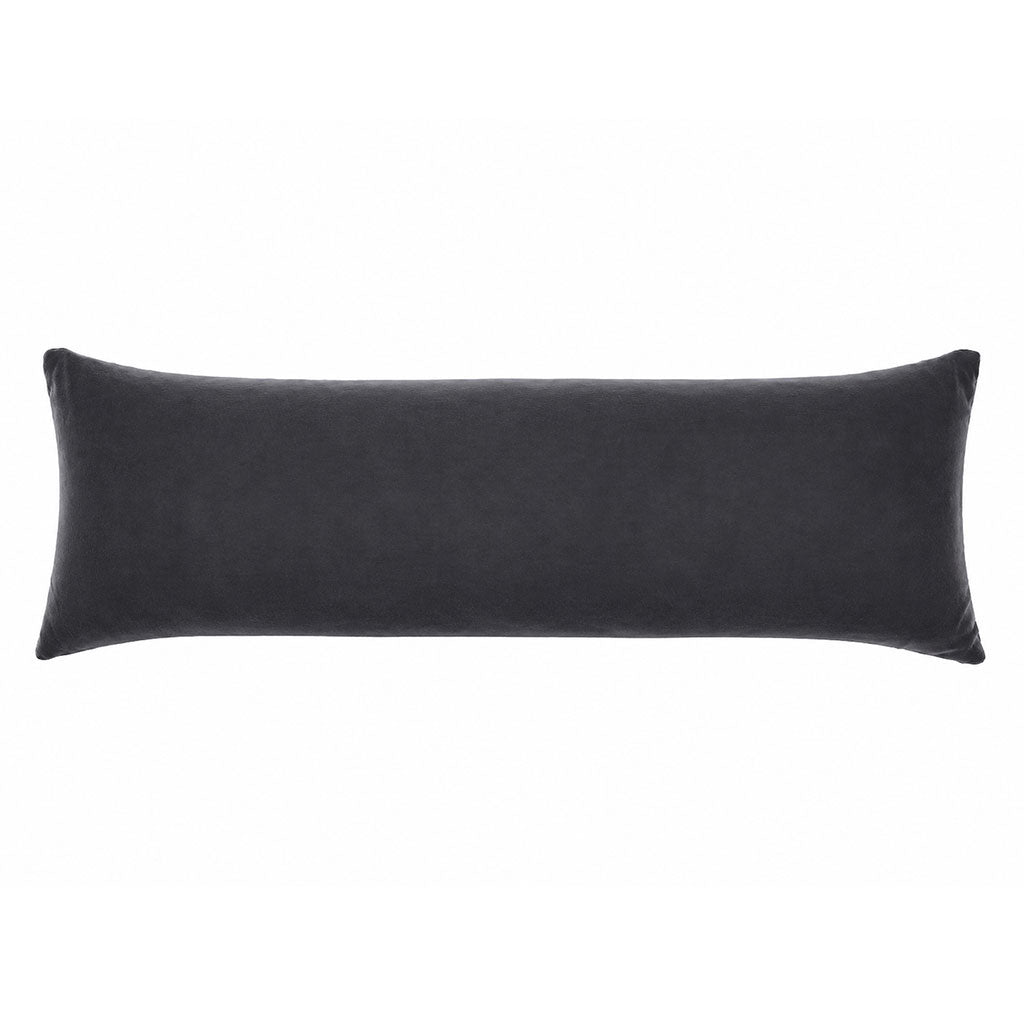Graphite Velvet Lumbar Pillow