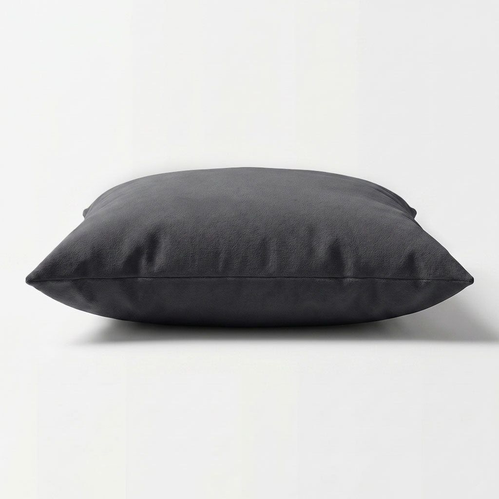 Graphite Velvet Throw Pillow