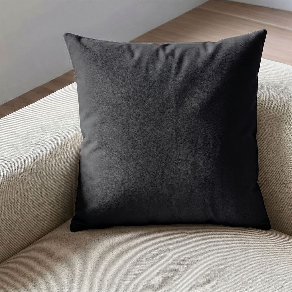 Graphite Velvet Throw Pillow
