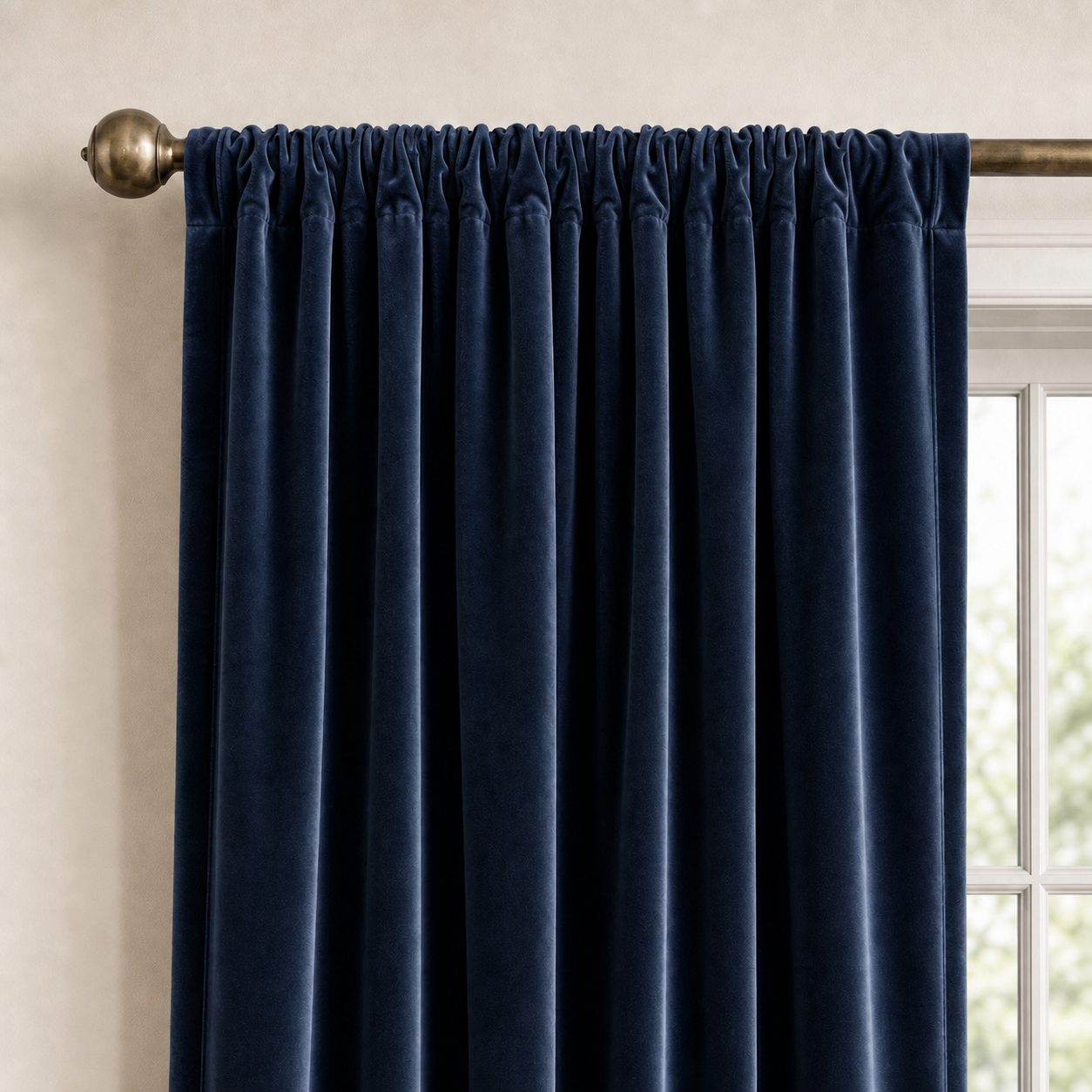 Harbor Velvet Window Panels