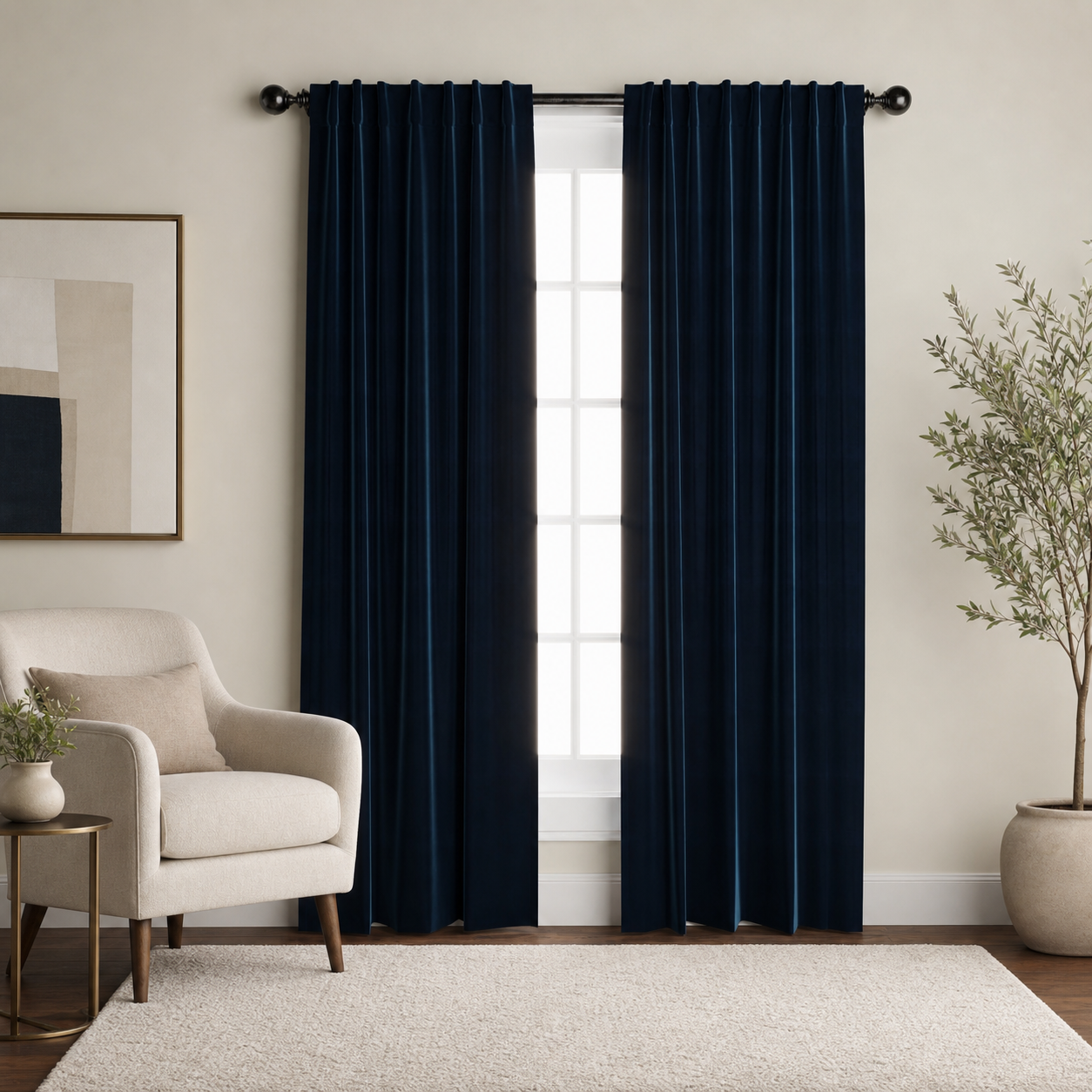 Harbor Velvet Window Panels
