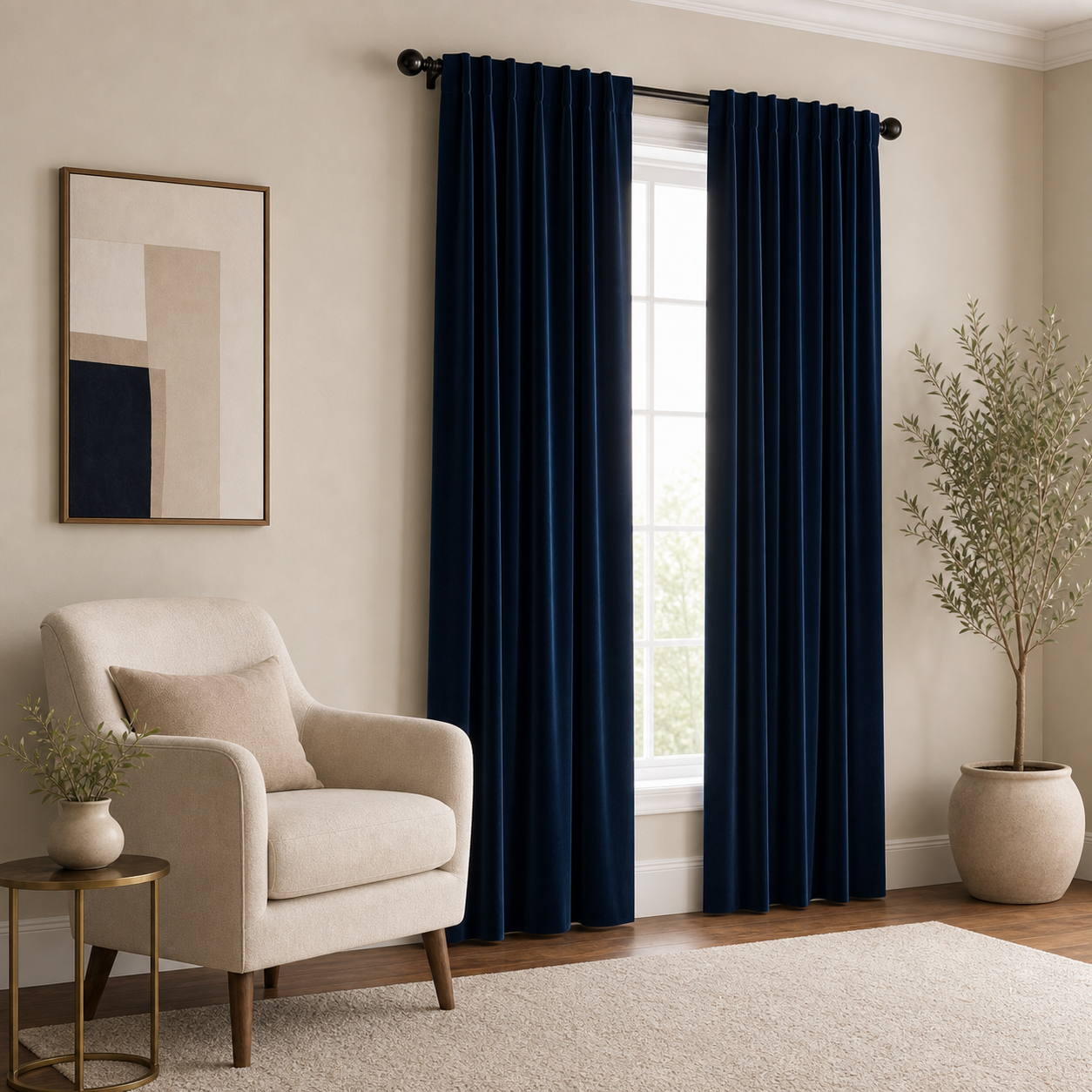 Harbor Velvet Window Panels