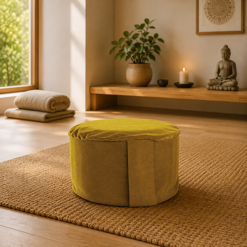 Honey Velvet Hi-Zafu Meditation Cushion