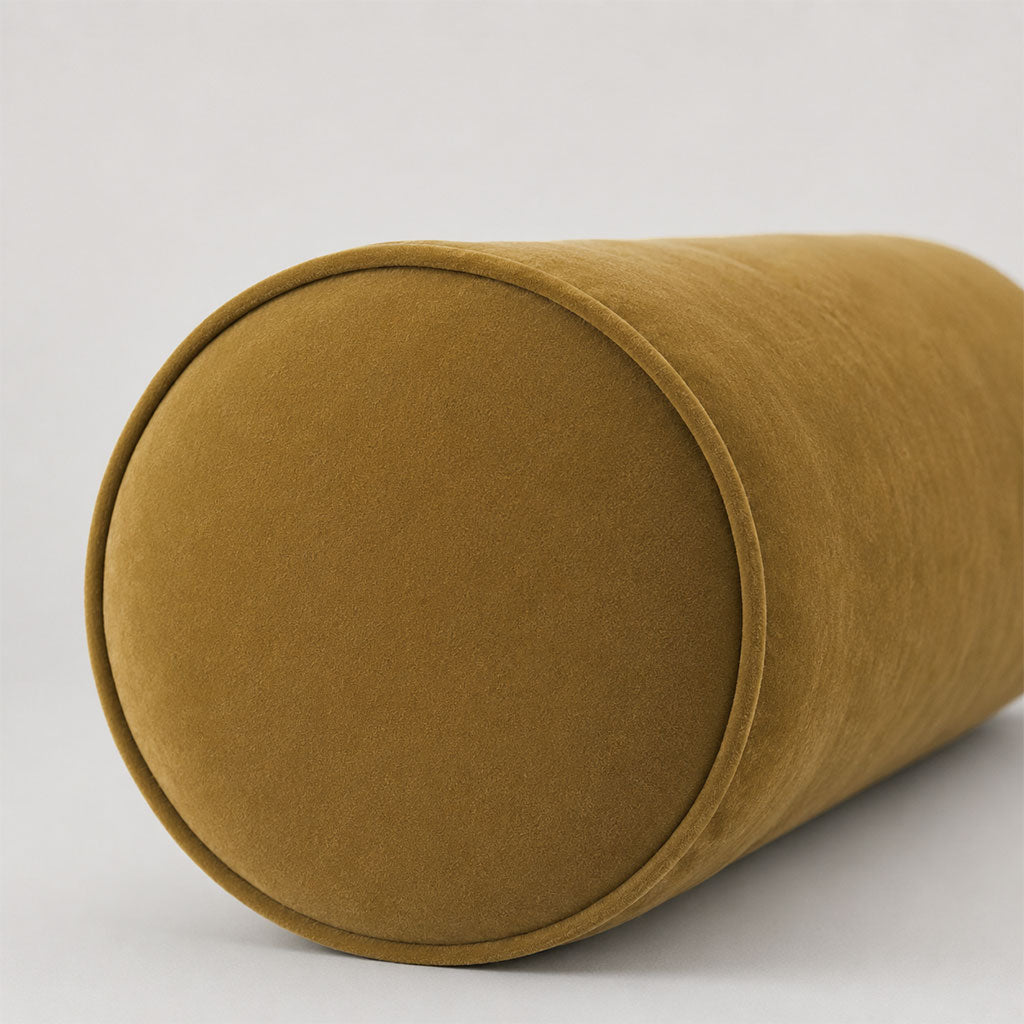 Honey Velvet Bolster Pillow