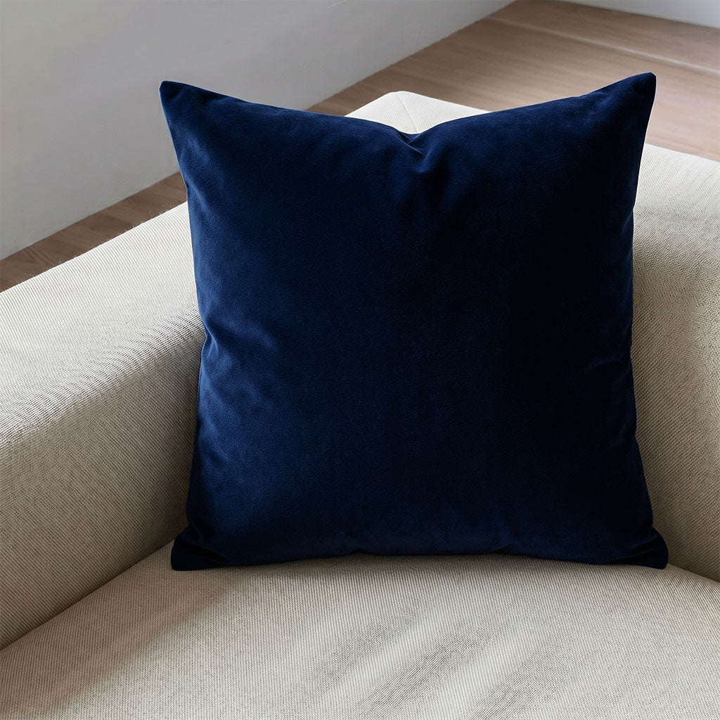 Lapis Velvet Throw Pillow