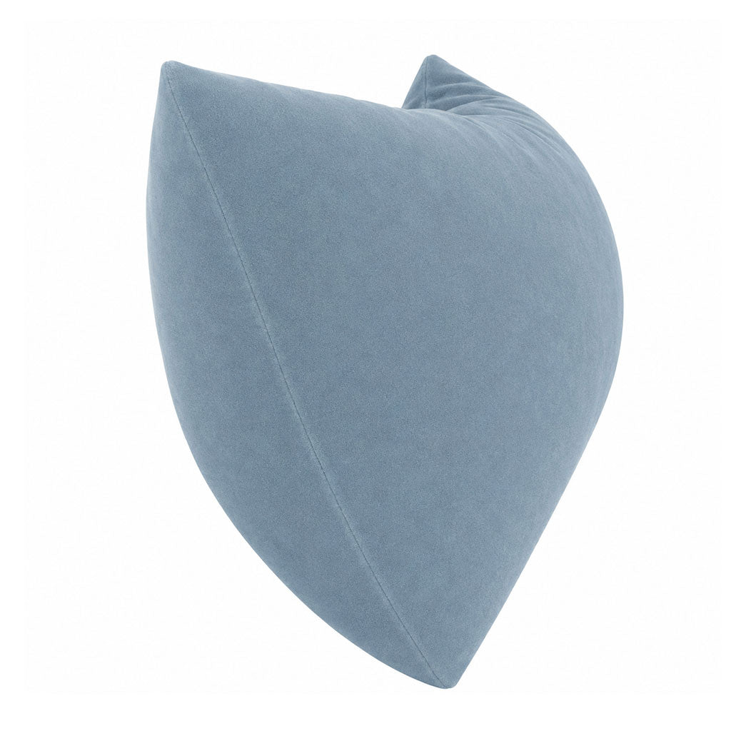 Light Denim Velvet Lumbar Pillow