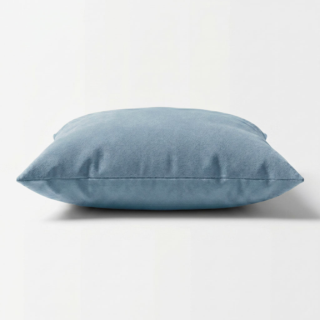 Light Denim Velvet Throw Pillow