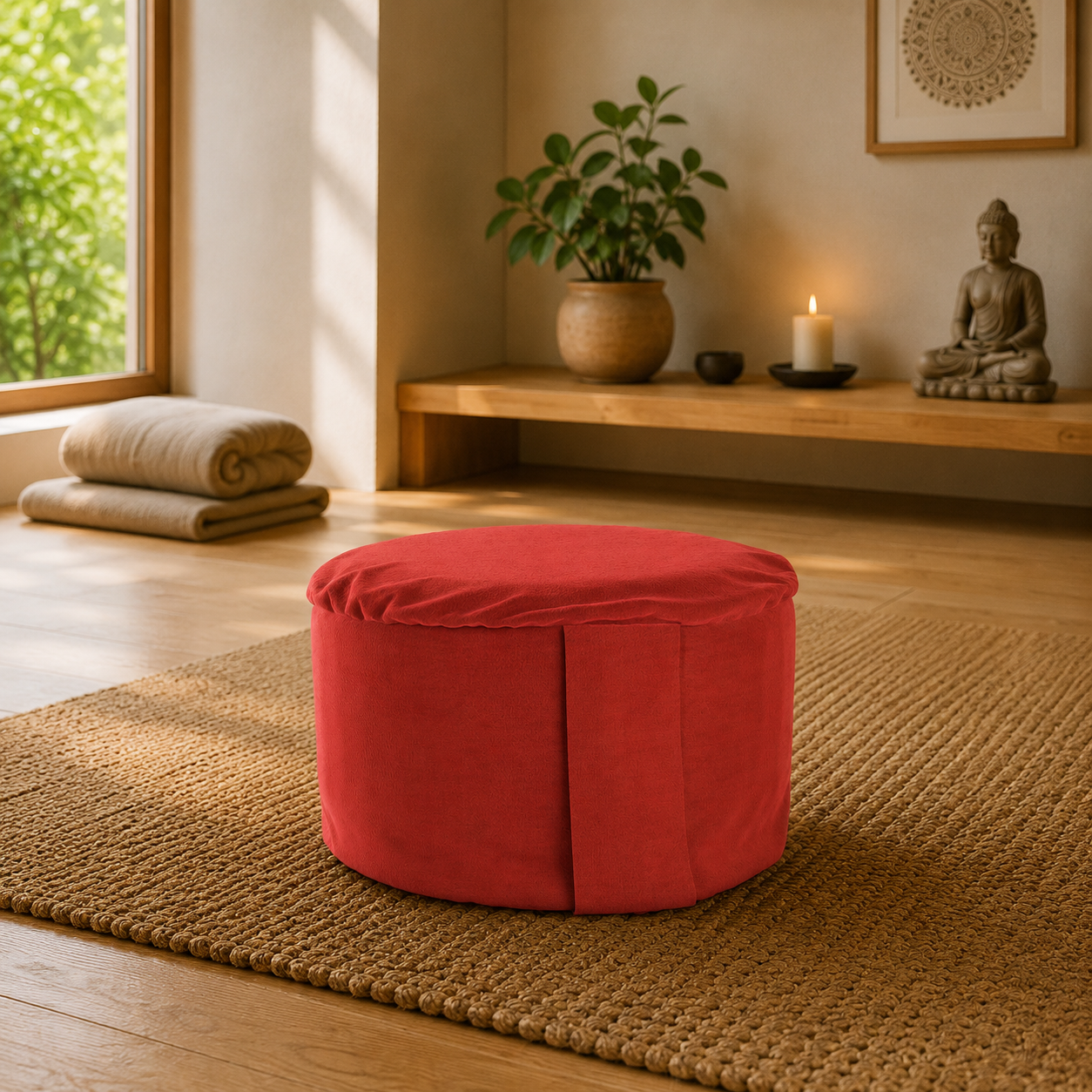 Marmalade Velvet Hi-Zafu Meditation Cushion