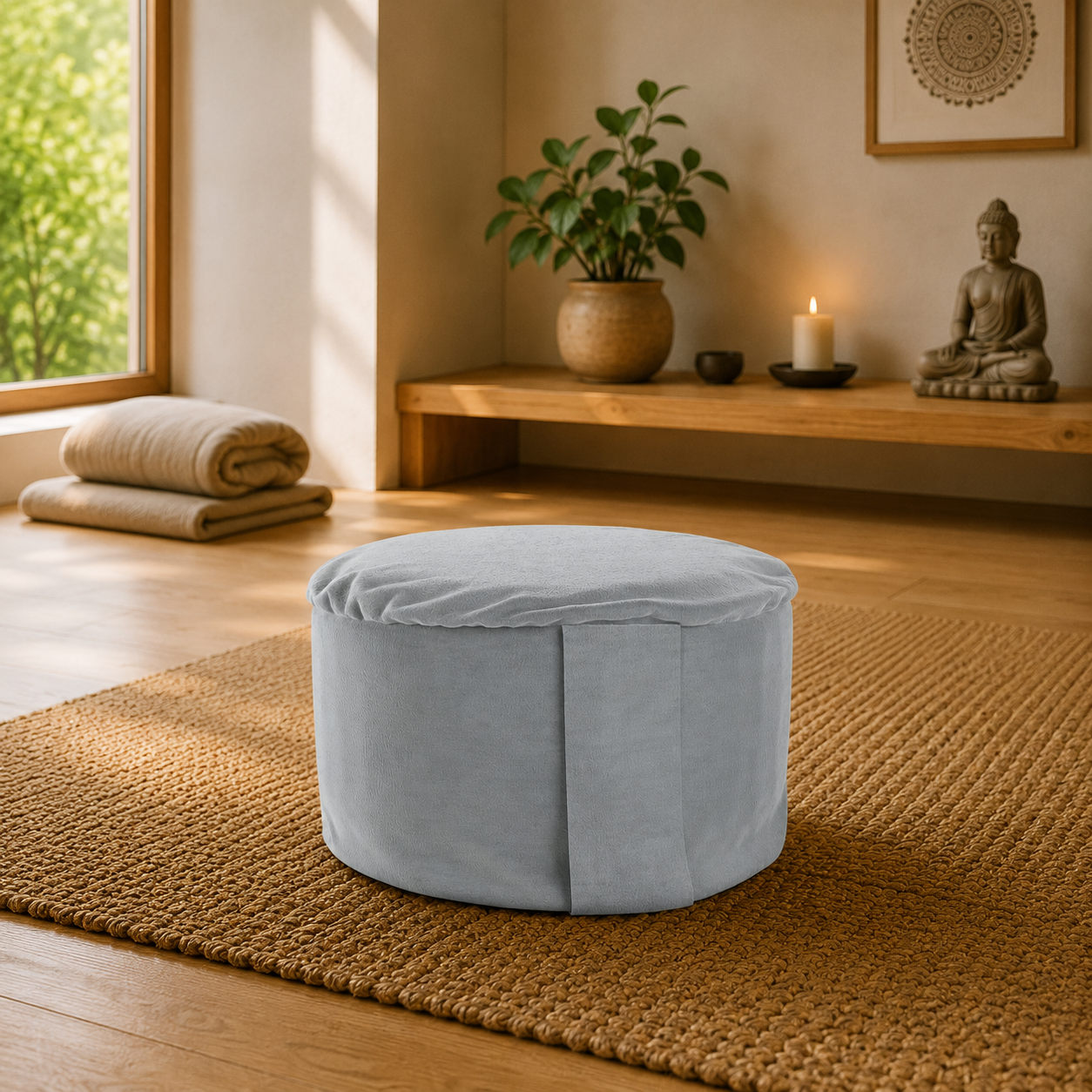 Mineral Velvet Hi-Zafu Meditation Cushion