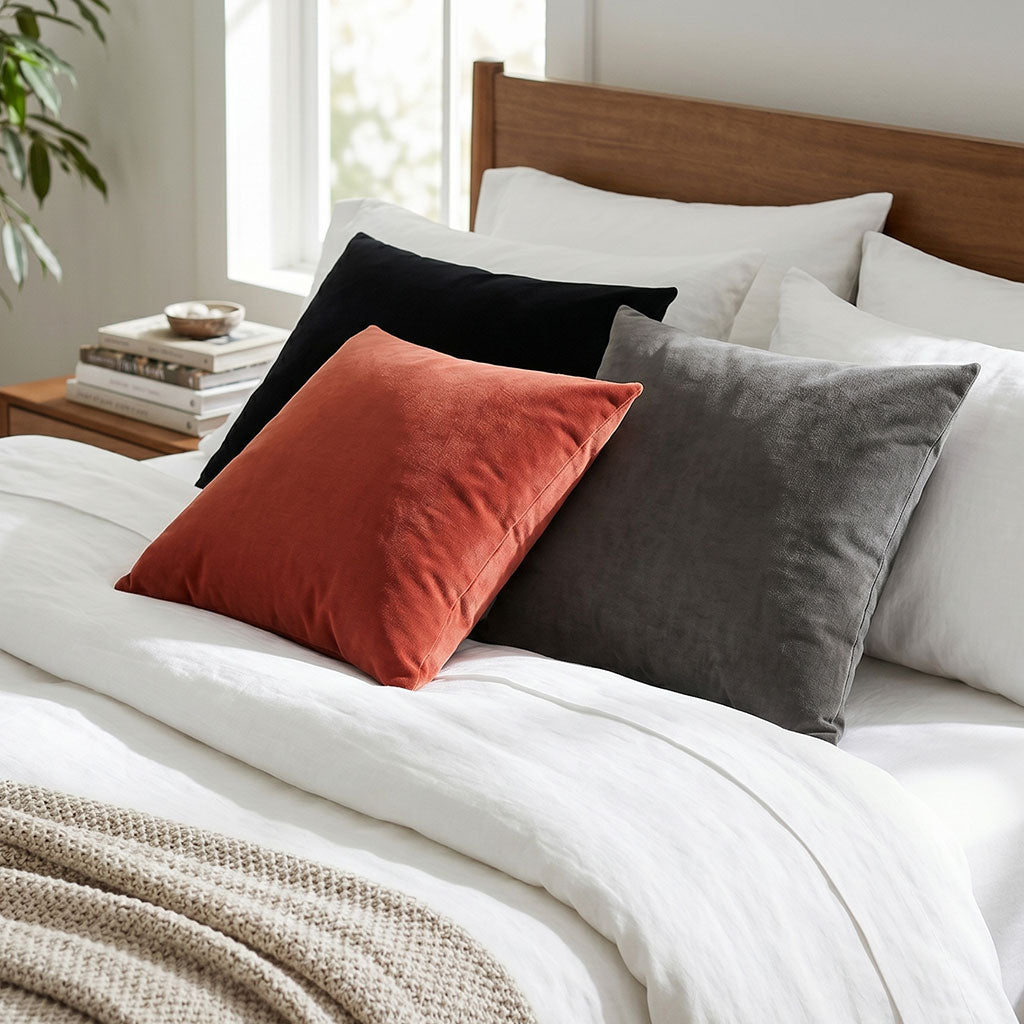 Anchovy Velvet Throw Pillow
