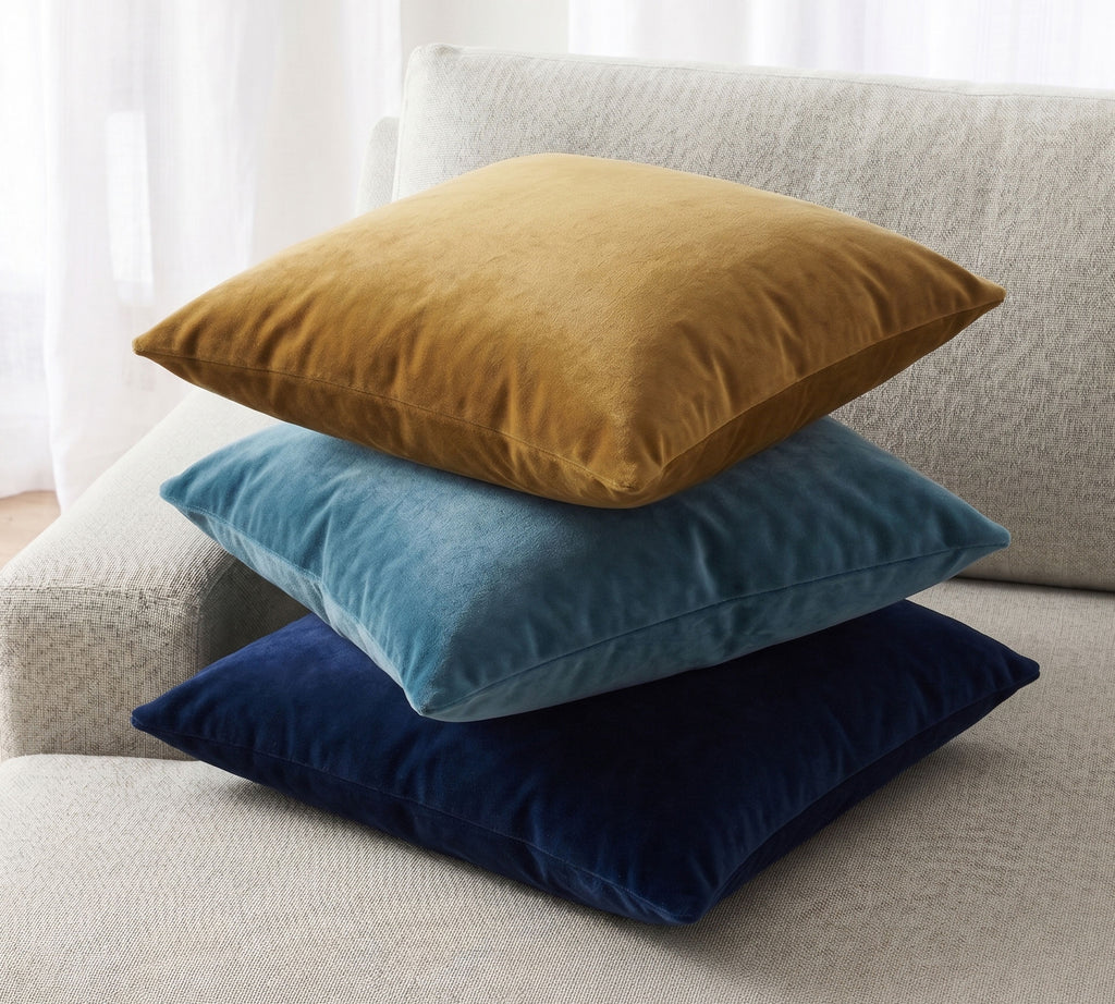 Mix of Velvet Throw Pillows