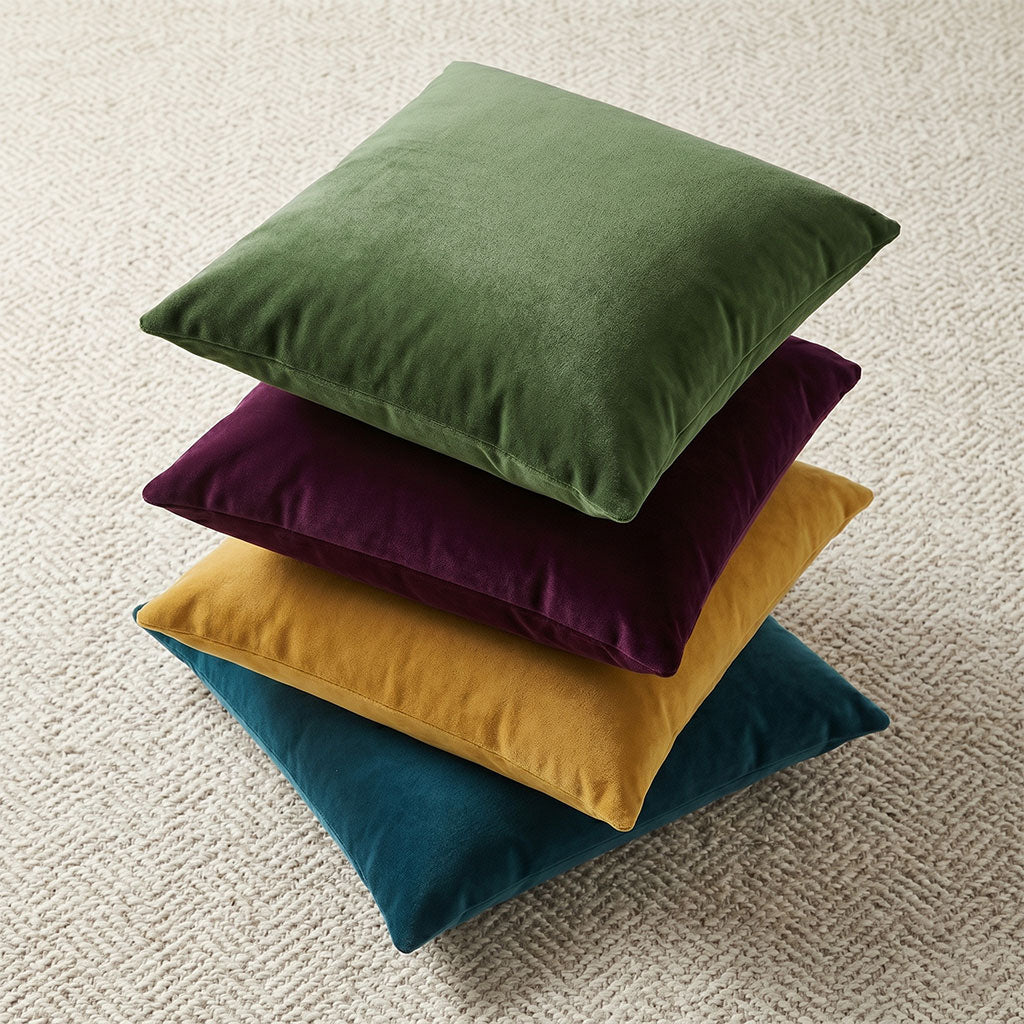 Assorted Velvet Throw Pillows