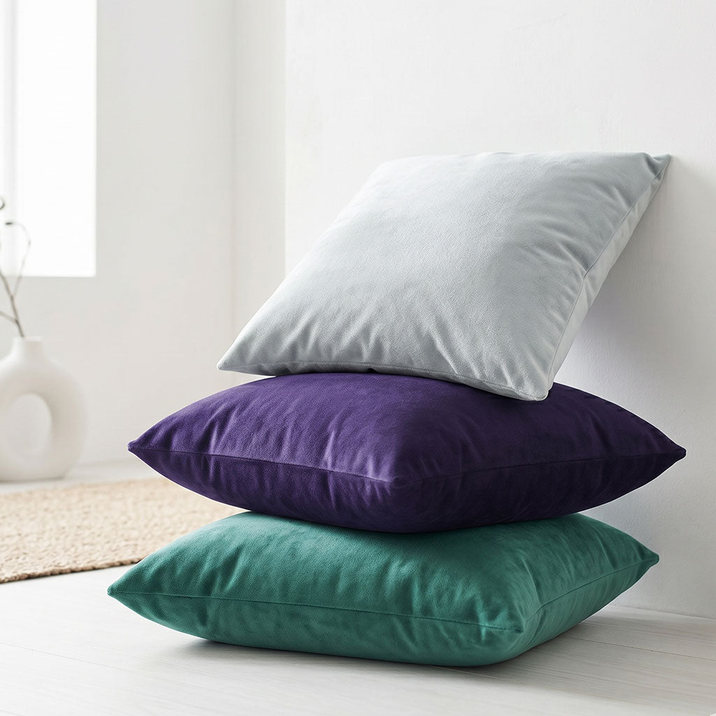 Assorted Velvet Throw Pillows