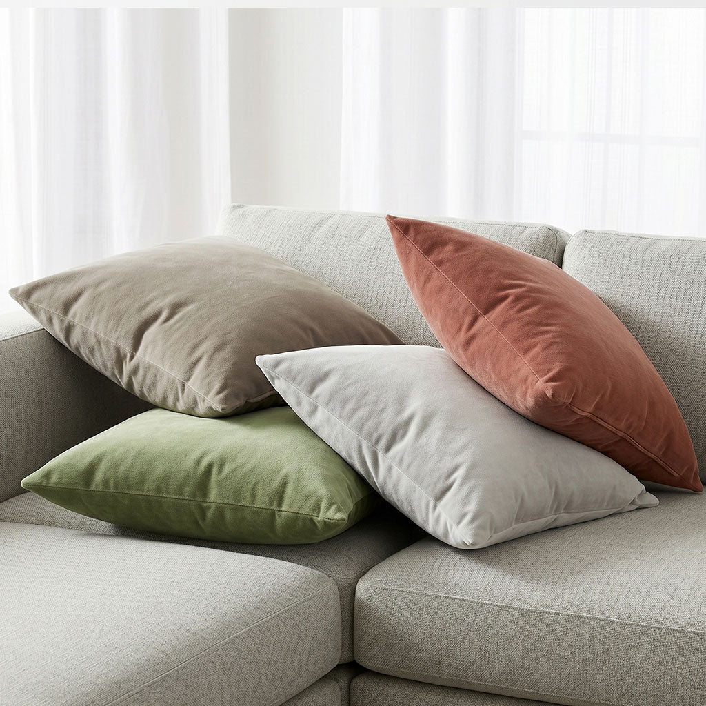 Assorted Velvet Throw Pillows