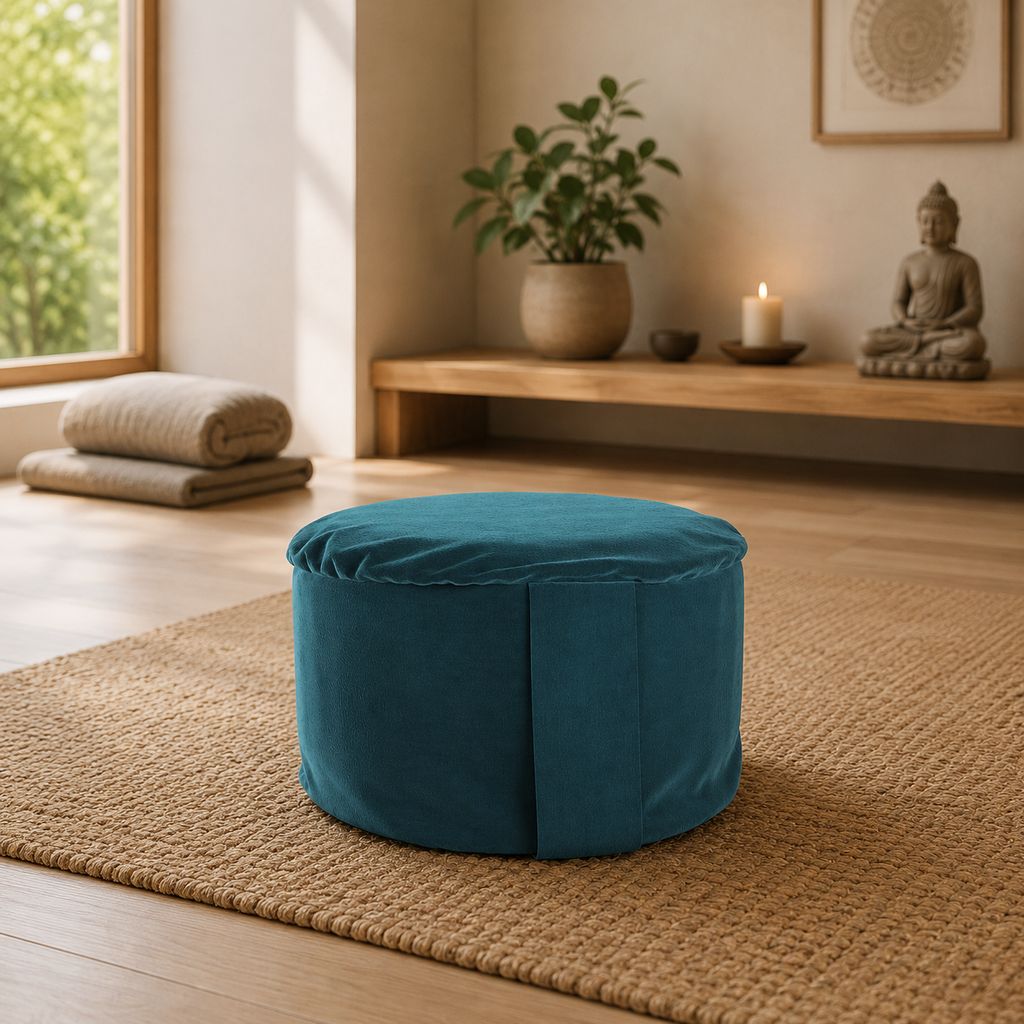 Pava Velvet Hi-Zafu Meditation Cushion