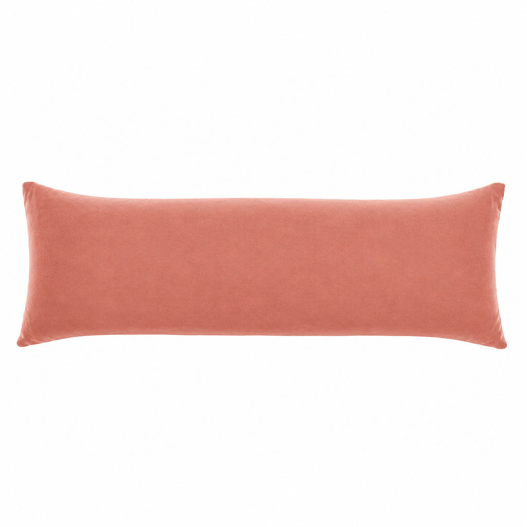 Pink Grapefruit Velvet Lumbar Pillow