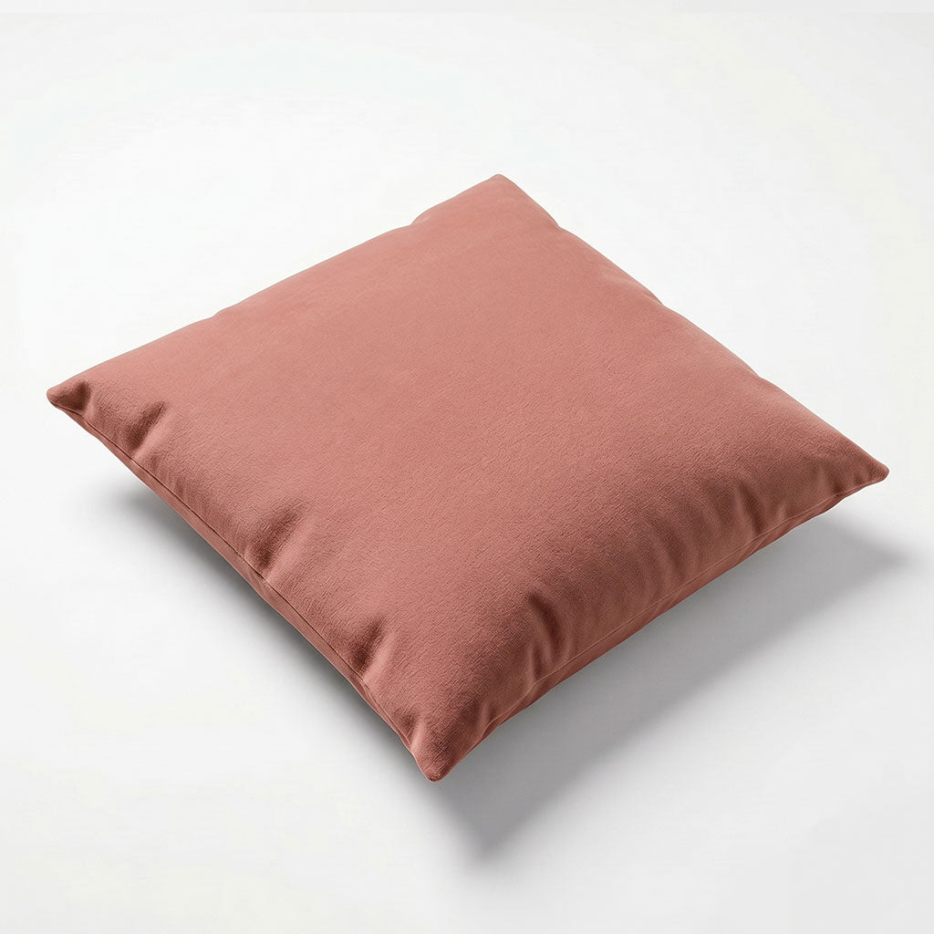 Pink Grapefruit Velvet Throw Pillow