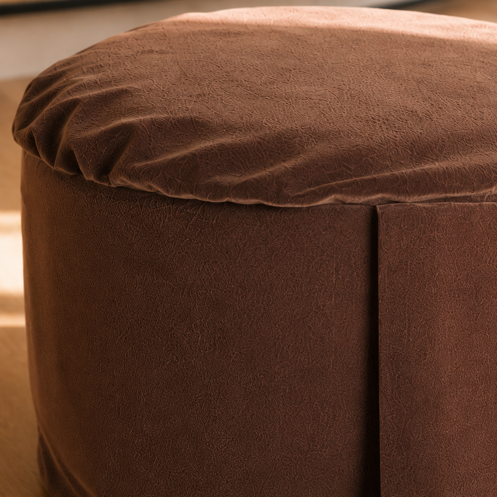 Praline Velvet Hi-Zafu Meditation Cushion