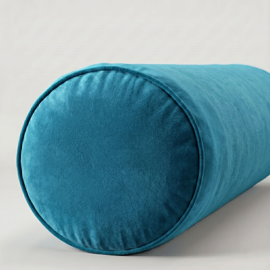 Prussian Velvet Bolster Pillow