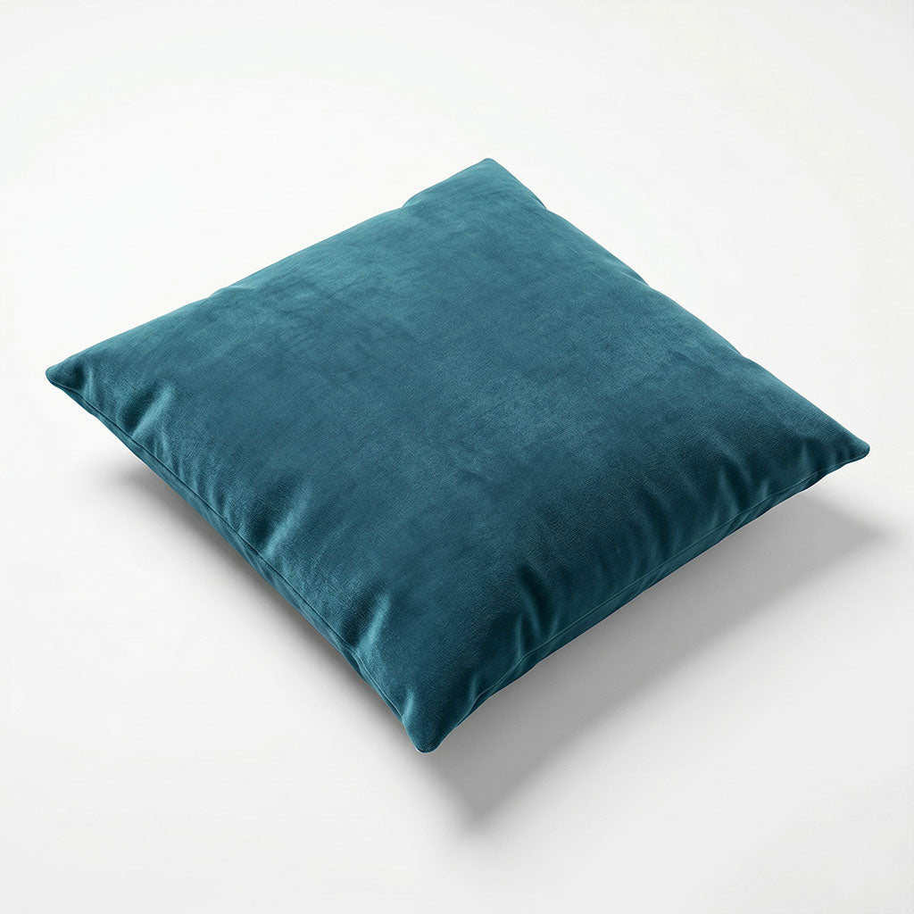 Prussian Velvet Throw Pillow