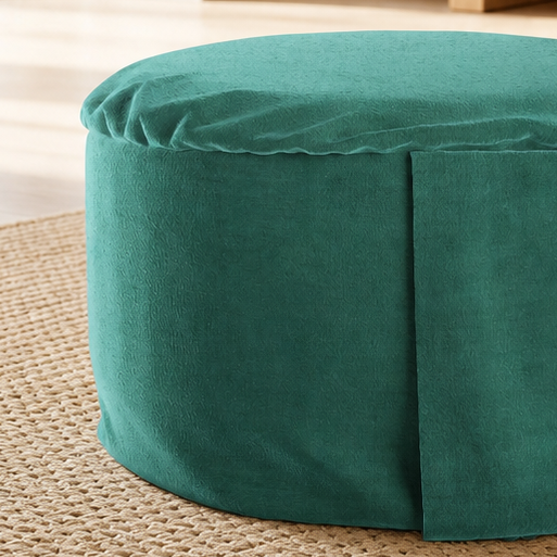 Detail of the rainforest green hi-zafu. 
