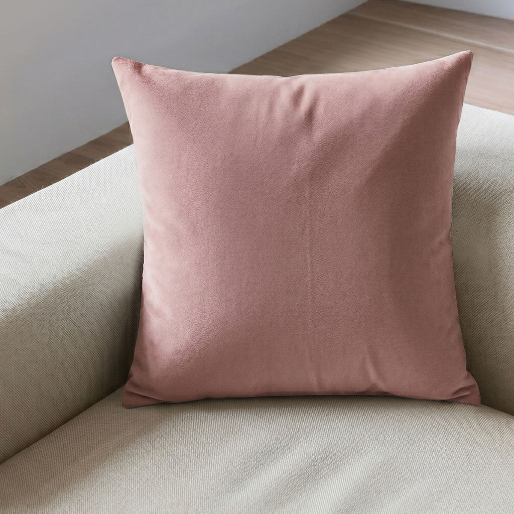 Rosewater Velvet Throw Pillow