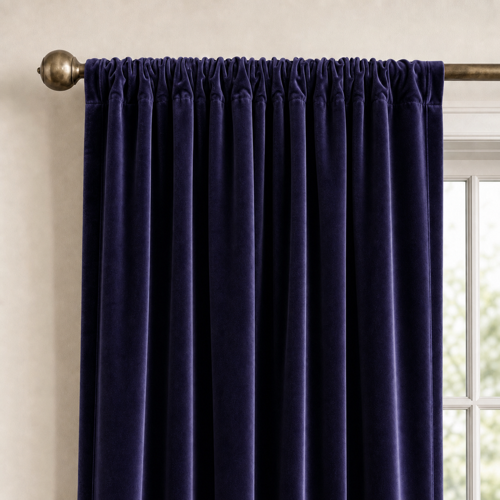 Royal Violet Velvet Window Panels