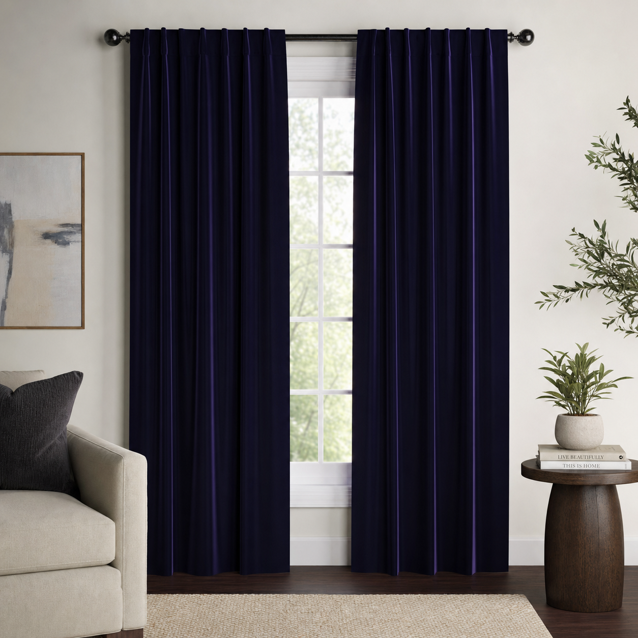 Royal Violet Velvet Window Panels